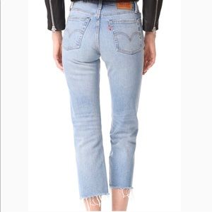 Levi’s Wedgie Raw Hem Ankle Jeans
